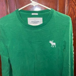Large green Abercrombie and Fitch muscle style  long sleeve